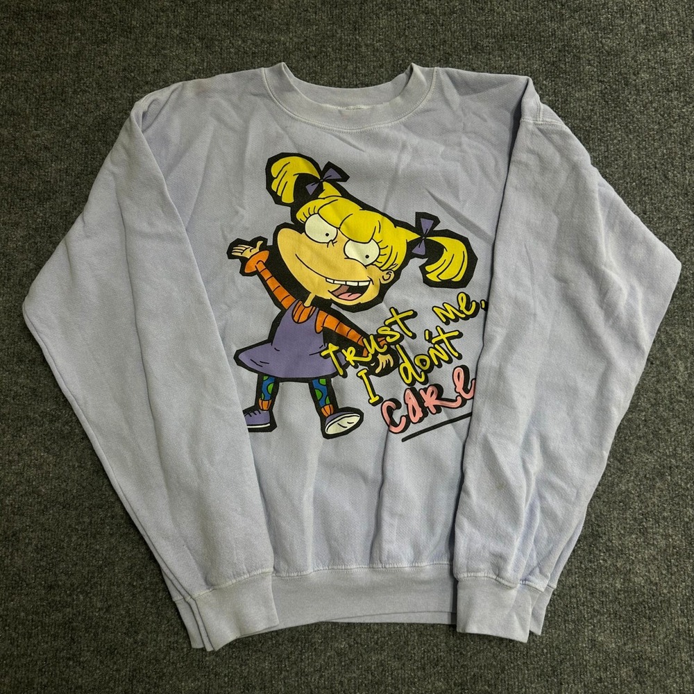 Nickelodeon Sweatshirt Womens Size S Purple Rugrats Angelica Pickles Graphic